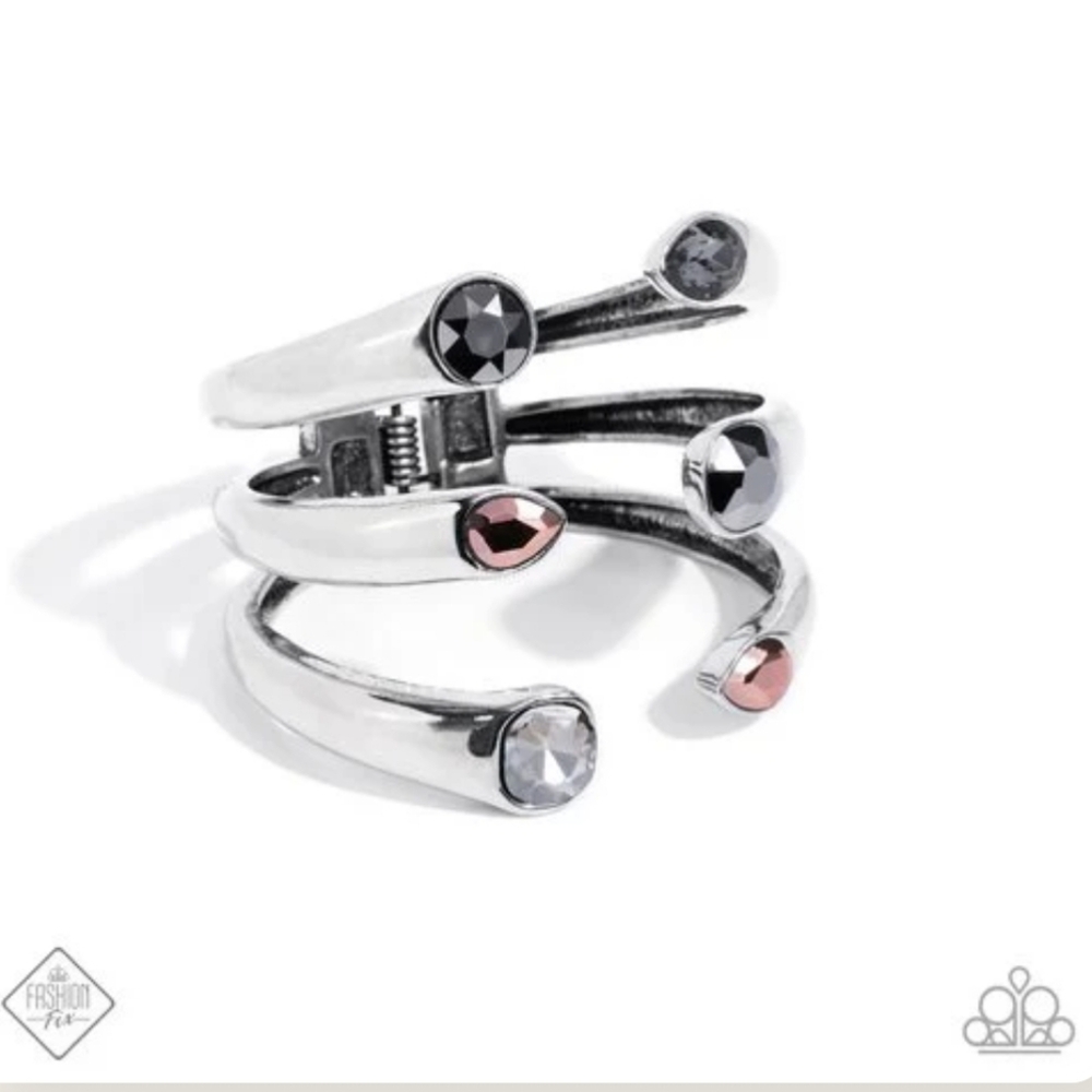 Opulent Obeisance Multi Bracelet Layered Hinged Fashion Jewelry Paparazzi